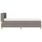vidaXL Letto a Castelletto con Materasso Tortora, 80 x 200 cm, Tessuto vidaXL Letto a Castelletto con Materasso Tortora, 80 x 200 cm, Tessuto