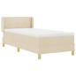 vidaXL Letto Box Spring con Materasso in Crema, 80 x 200 cm vidaXL Letto Box Spring con Materasso in Crema, 80 x 200 cm