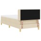 vidaXL Letto Box Spring con Materasso in Crema, 80 x 200 cm vidaXL Letto Box Spring con Materasso in Crema, 80 x 200 cm