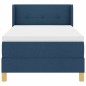 vidaXL Letto con Box Spring e Materasso Blu, 80 x 200 cm, Rivestito in tessuto