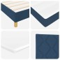 vidaXL Letto con Box Spring e Materasso Blu, 80 x 200 cm, Rivestito in tessuto