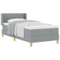 vidaXL Letto a molle con materasso grigio chiaro, 90 x 200 cm