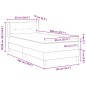 vidaXL Letto a Box con materasso grigio scuro, 90 x 200 cm, in tessuto.