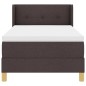vidaXL Letto a molle Marrone scuro e Bianco 90 x 200 cm Tessuto vidaXL Letto a molle Marrone scuro e Bianco 90 x 200 cm Tessuto
