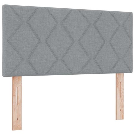 vidaXL Letto a Molle Grigio Chiaro, 100 x 200 cm, Tessuto.
