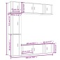 Set Mobili Porta TV 7 pz Rovere Marrone in Legno Multistrato Set Mobili Porta TV 7 pz Rovere Marrone in Legno Multistrato
