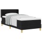 vidaXL Letto a molle Altro Nero e Bianco e Nero 100 x 200 cm Tessuto