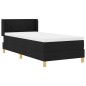 vidaXL Letto a molle Altro Nero e Bianco e Nero 100 x 200 cm Tessuto
