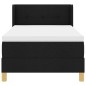 vidaXL Letto a molle Altro Nero e Bianco e Nero 100 x 200 cm Tessuto