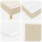 vidaXL Letto a contenitore con materasso vitaXL, crema, 100 x 200 cm, tessuto