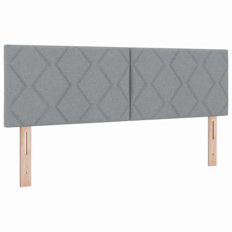 vidaXL Letto Box Spring Grigio Chiaro & Materasso 140x190 cm in Tessuto