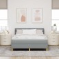 vidaXL Letto Box Spring Grigio Chiaro & Materasso 140x190 cm in Tessuto