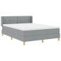 vidaXL Letto Box Spring Grigio Chiaro & Materasso 140x190 cm in Tessuto