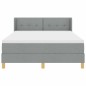 vidaXL Letto Box Spring Grigio Chiaro & Materasso 140x190 cm in Tessuto