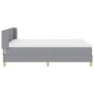 vidaXL Letto Box Spring Grigio Chiaro & Materasso 140x190 cm in Tessuto