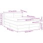 vidaXL Letto Box Spring Grigio Chiaro & Materasso 140x190 cm in Tessuto