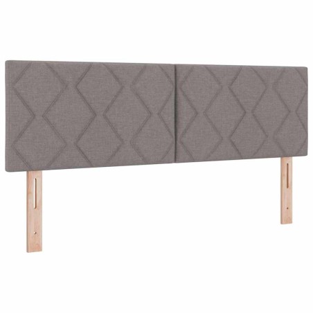 vidaXL Letto a box con materasso tortora, 140 x 190 cm, tessuto