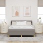vidaXL Letto a box con materasso tortora, 140 x 190 cm, tessuto