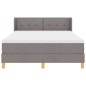 vidaXL Letto a box con materasso tortora, 140 x 190 cm, tessuto
