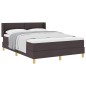 vidaXL Letto a molle con testiera Marrone scuro 140 x 200 cm Tessuto vidaXL Letto a molle con testiera Marrone scuro 140 x 200 cm Tessuto
