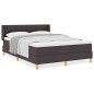 vidaXL Letto a molle con testiera Marrone scuro 140 x 200 cm Tessuto vidaXL Letto a molle con testiera Marrone scuro 140 x 200 cm Tessuto