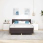 vidaXL Letto a molle con testiera Marrone scuro 140 x 200 cm Tessuto vidaXL Letto a molle con testiera Marrone scuro 140 x 200 cm Tessuto