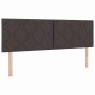 vidaXL Letto a molle con testiera Marrone scuro 140 x 200 cm Tessuto vidaXL Letto a molle con testiera Marrone scuro 140 x 200 cm Tessuto
