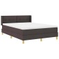 vidaXL Letto a molle con testiera Marrone scuro 140 x 200 cm Tessuto vidaXL Letto a molle con testiera Marrone scuro 140 x 200 cm Tessuto