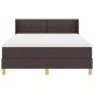 vidaXL Letto a molle con testiera Marrone scuro 140 x 200 cm Tessuto vidaXL Letto a molle con testiera Marrone scuro 140 x 200 cm Tessuto