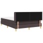 vidaXL Letto a molle con testiera Marrone scuro 140 x 200 cm Tessuto vidaXL Letto a molle con testiera Marrone scuro 140 x 200 cm Tessuto