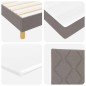 vidaXL Letto Box Spring con Materasso Tortora - 140 x 200 cm, Tessuto.