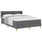 vidaXL Letto a Balza con materasso grigio scuro, 160x200 cm, tessuto vidaXL Letto a Balza con materasso grigio scuro, 160x200 cm, tessuto
