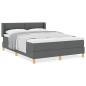 vidaXL Letto a Balza con materasso grigio scuro, 160x200 cm, tessuto vidaXL Letto a Balza con materasso grigio scuro, 160x200 cm, tessuto