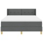 vidaXL Letto a Balza con materasso grigio scuro, 160x200 cm, tessuto vidaXL Letto a Balza con materasso grigio scuro, 160x200 cm, tessuto