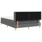 vidaXL Letto a Balza con materasso grigio scuro, 160x200 cm, tessuto vidaXL Letto a Balza con materasso grigio scuro, 160x200 cm, tessuto