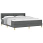vidaXL Letto Box Spring con Materasso Grigio Scuro, 180 x 200 cm, Tessuto vidaXL Letto Box Spring con Materasso Grigio Scuro, 180 x 200 cm, Tessuto