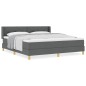 vidaXL Letto Box Spring con Materasso Grigio Scuro, 180 x 200 cm, Tessuto vidaXL Letto Box Spring con Materasso Grigio Scuro, 180 x 200 cm, Tessuto