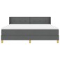 vidaXL Letto Box Spring con Materasso Grigio Scuro, 180 x 200 cm, Tessuto vidaXL Letto Box Spring con Materasso Grigio Scuro, 180 x 200 cm, Tessuto