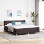vidaXL Letto a molle Marrone scuro e Bianco 180 x 200 cm Poliestere