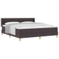 vidaXL Letto a molle Marrone scuro e Bianco 180 x 200 cm Poliestere