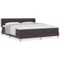 vidaXL Letto a molle Marrone scuro e Bianco 180 x 200 cm Poliestere