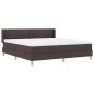 vidaXL Letto a molle Marrone scuro e Bianco 180 x 200 cm Poliestere