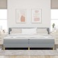 vidaXL Letto box spring con materasso grigio chiaro - 200 x 200 cm in tessuto