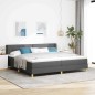 vidaXL Letto a box con materasso grigio scuro, 200 x 200 cm in tessuto vidaXL Letto a box con materasso grigio scuro, 200 x 200 cm in tessuto