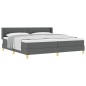 vidaXL Letto a box con materasso grigio scuro, 200 x 200 cm in tessuto vidaXL Letto a box con materasso grigio scuro, 200 x 200 cm in tessuto