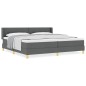 vidaXL Letto a box con materasso grigio scuro, 200 x 200 cm in tessuto vidaXL Letto a box con materasso grigio scuro, 200 x 200 cm in tessuto