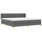 vidaXL Letto a box con materasso grigio scuro, 200 x 200 cm in tessuto vidaXL Letto a box con materasso grigio scuro, 200 x 200 cm in tessuto