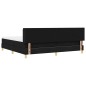 vidaXL Letto a molle Nero 200 x 200 cm Rivestimento e Legno e Schiuma