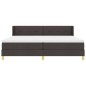 vidaXL Letto a molle con testiera Marrone scuro 200 x 200 cm legno vidaXL Letto a molle con testiera Marrone scuro 200 x 200 cm legno
