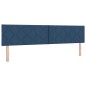 vidaXL Letto Box Spring con Materasso Blu, 200 x 200 cm, Tessuto vidaXL Letto Box Spring con Materasso Blu, 200 x 200 cm, Tessuto